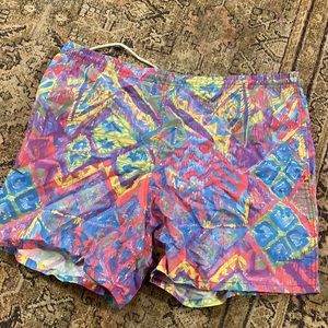 Vintage LL bean men's swim trunks geometric print